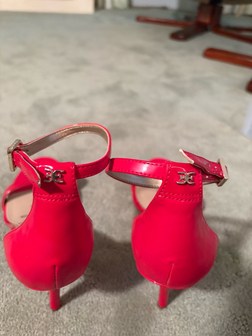 Sam Edelman Women's Red Ankle-Strap Sandals - Picture 4 of 8